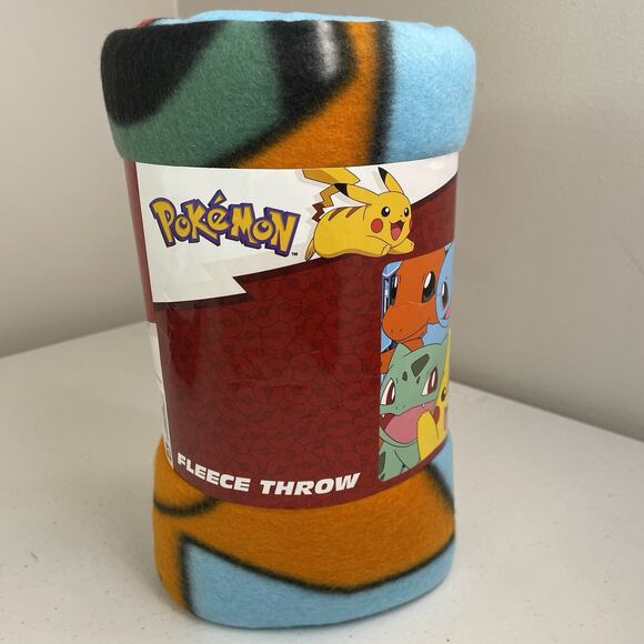Pokemon Fleece Throw Blanket 45” x 60” New 100% Polyester Game Freak Pikachu - Picture 1 of 6